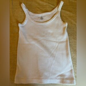 Brandy Melville Girls White Ribbed Cotton Tank Top. Size Medium.